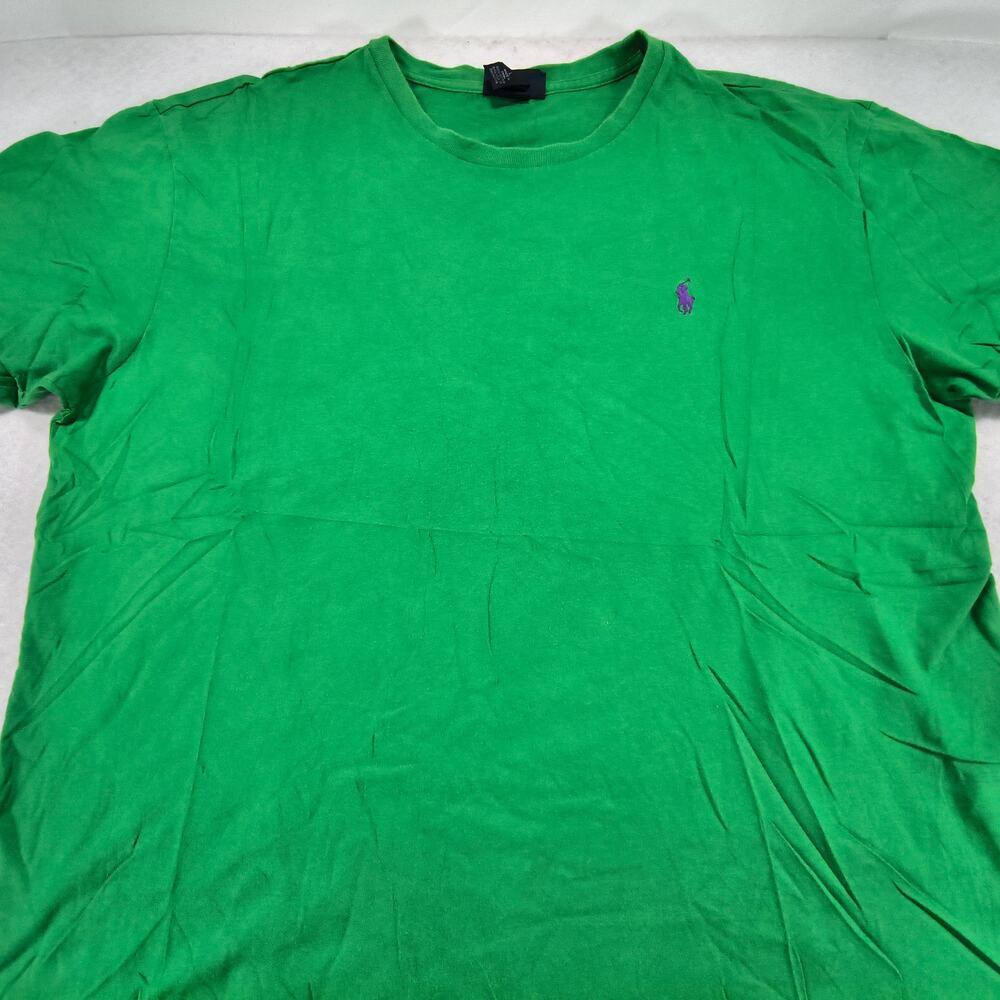Polo By Ralph Lauren Casual Crew Neck Short Sleeve Shirt Mens Size Large L Green